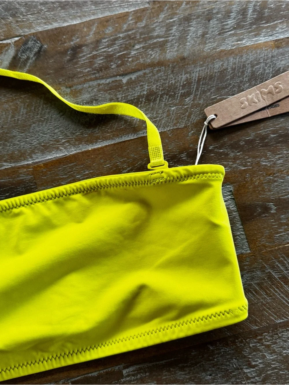 SKIMS Neon citrus Bandeau Bikini Top